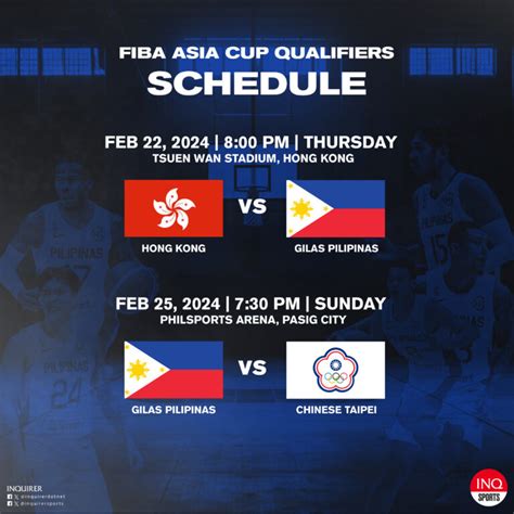 gilas pilipinas schedule venue